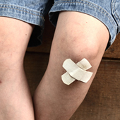 Bandaid on knee. Image from Shutterstock