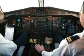 Plane cockpit, courtesy of Shutterstock