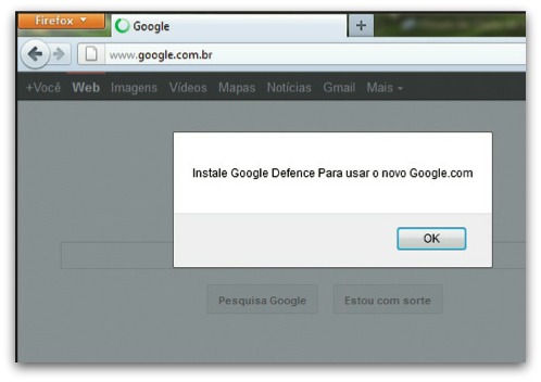 Malicious Google redirection