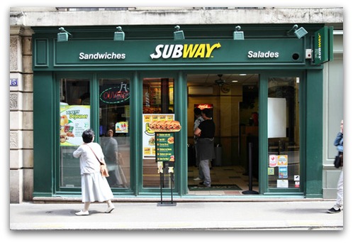 Subway store. Image from Shutterstock