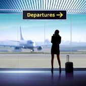 Departures sign, courtesy of Shutterstock