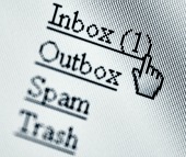 Email screen, courtesy of Shutterstock