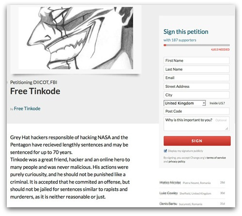 Free TinKode petition