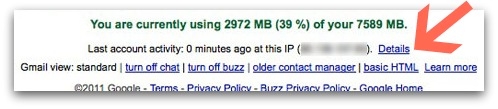 Old-style Gmail warning