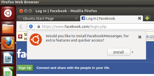 Facebook Messenger enable prompt