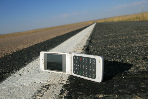 Dropped phone, courtesy of Shutterstock