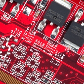 Red circuit board. Image from Shutterstock