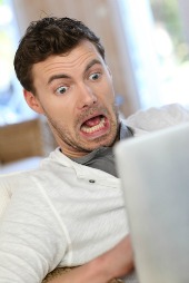 Scared man, courtesy of Shutterstock