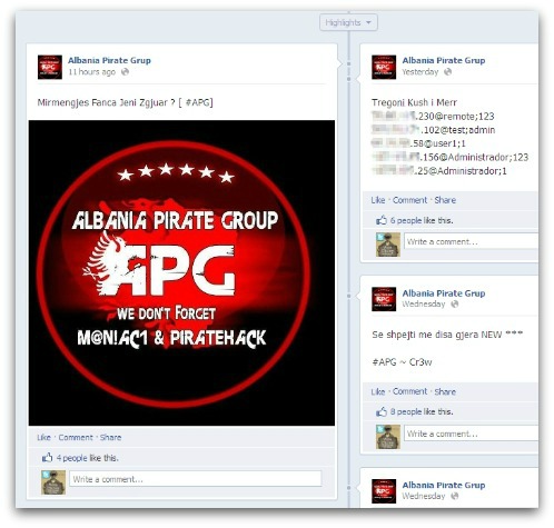 Albania Pirate Group on Facebook
