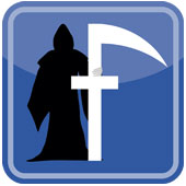 Facebook grim reaper, courtesy of Shutterstock
