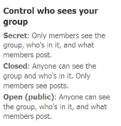 Types of Facebook Group