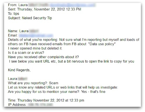 Reader's question to the Naked Security team