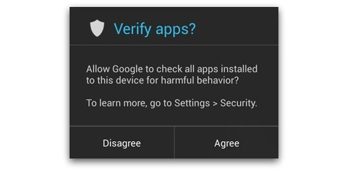 Google Android verifying apps