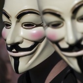 Anonymous masks, courtesy of Shutterstock