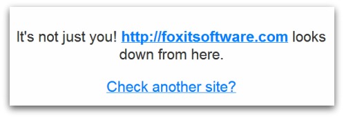 Foxit Software's website is inaccessible