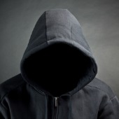 Hooded person, courtesy of Shutterstock