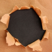 Paper hole. Image from Shutterstock