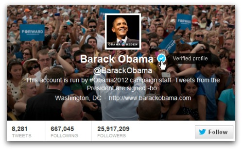 Barack Obama - truly verified on Twitter