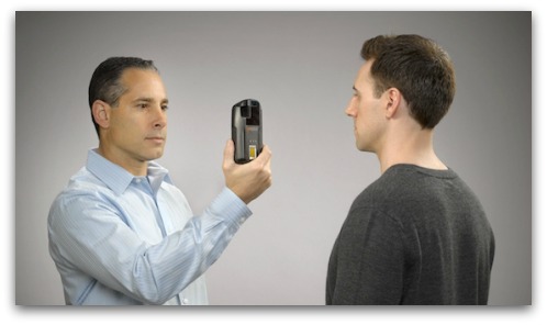 Face scanning from mobile device. Image source: AOptix