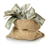Bag of money. Image from Shutterstock.