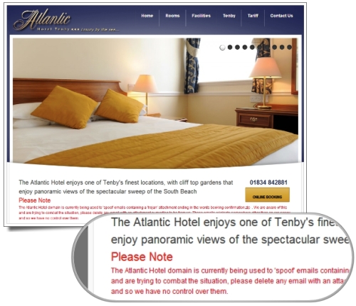 Hotel website