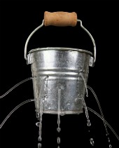 Leaky bucket. Image from Shutterstock