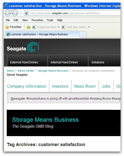 Seagate's blog