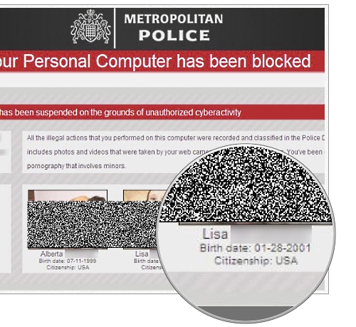 Ransomware page visited from UK IP address