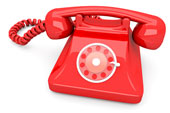 Red telehone. Image from Shutterstock