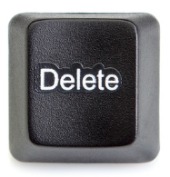 Delete button. Image from Shutterstock