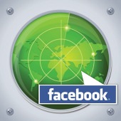 Facebook on map. Image from Shutterstock