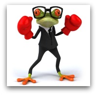 Fighting business frog