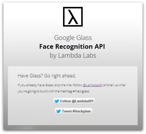 Lambda Labs Google Glass Face Recognition API