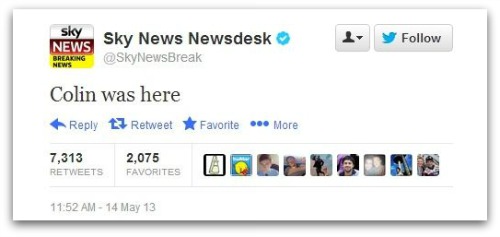 Sky News tweet