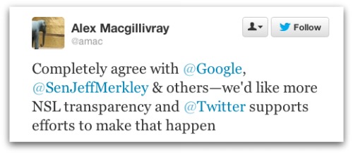 Alex Macgillivray tweet