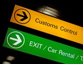 Customs sign, courtesy of Shutterstock
