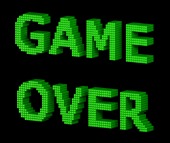 Game over. Image courtesy of Shutterstock