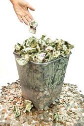 Wasted money. Image courtesy of Shutterstock
