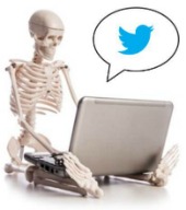 Skeleton on laptop. Image courtesy of Shutterstock