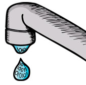 Leaky tap. Image courtesy of Shutterstock.