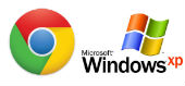 Chrome and Windows XP logos