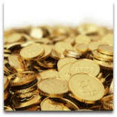 Bitcoins. Image courtesy of Shutterstock.