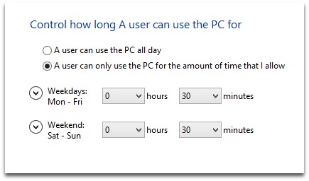 Time control - Windows 8