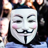 Anonymous mask. Image courtesy of Bad Man Production/Shutterstock.