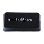 Image of backspace key courtesy of Shutterstock