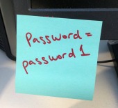 Password on post it 