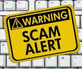 Scam alert. Image courtesy of Shutterstock.