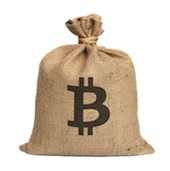 Image of Bitcoin sack from Shutterstock, 165294086