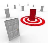 Door and target image courtesy of Shutterstock