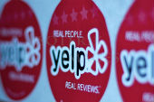 Yelp stickers, from Yelp on Flickr